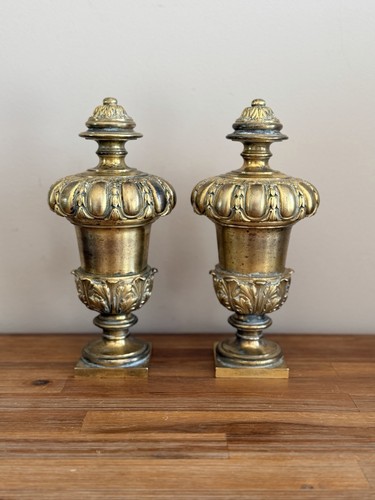 Pair ornate french tall - of, 10"