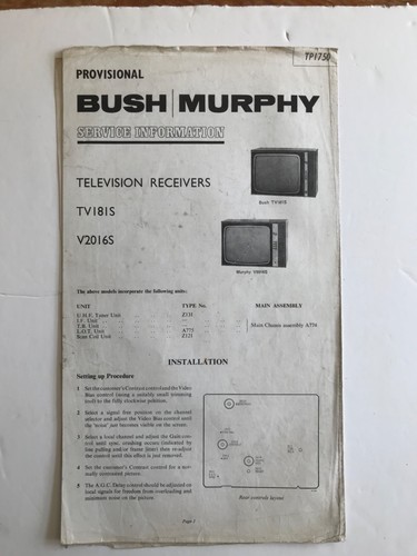 Bush tv181s murphy - tv181s, &
