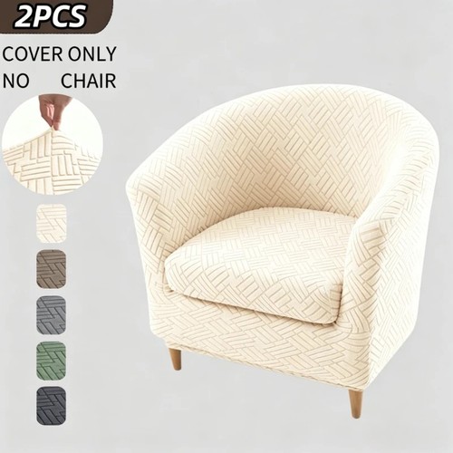 2pcs jacquard tub chair cover - 2pcs,