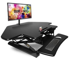 Duronic Corner Sit-Stand Desk DM05D5 | Height Adjustable | Office Workstation |