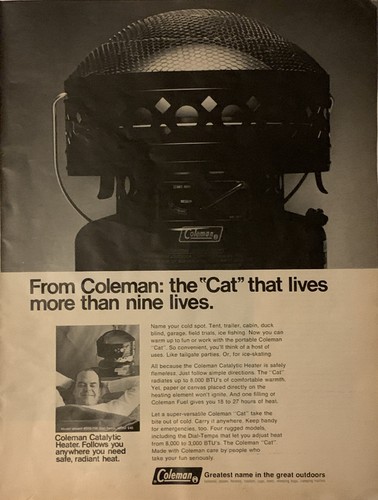 1968 coleman catalytic - coleman, heater