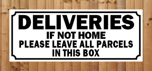Deliveries not home please - if,