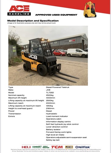 Jcb tlt25d teletruk - jcb,