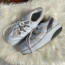 MBT White Lace Up Thick Sole