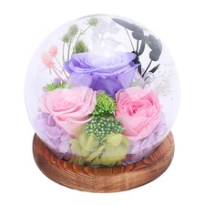 Flowers Glass Globe Light