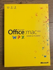 Microsoft Office Mac 2011 - Family 3 Users, Word, Excel, PowerPoint. Unused.