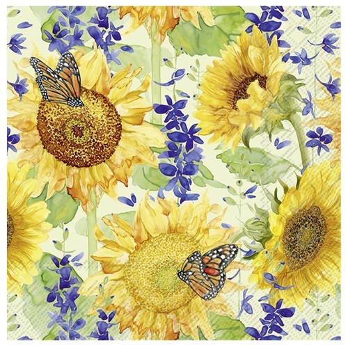 Sunflower and larkspur green - sunflower,