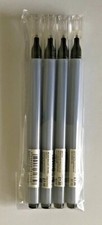 Paperchase Black Bullet Tip Pens Ballpoint Pen Stationary Craft School x 4