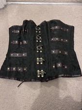 Burleska corset black steampunk fully boned never worn 