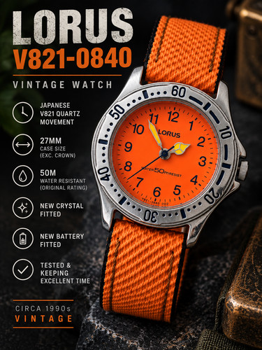 Lorus v821 0840 vintage - lorus,
