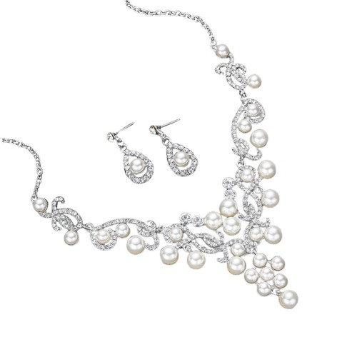 Elegant white pearl necklace - elegant,