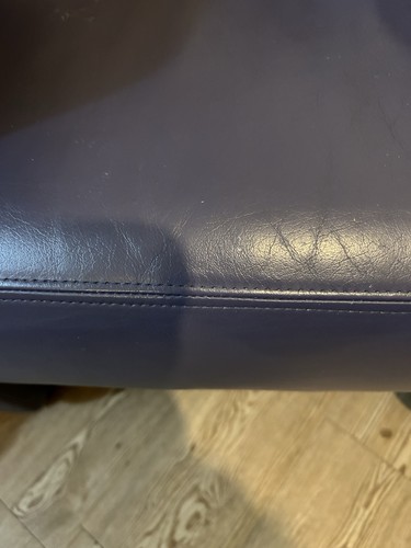 Purple leather tub chair - purple,