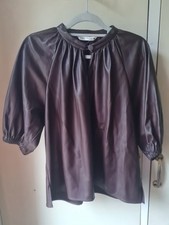 Zara brown faux leather 3/4
