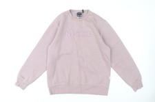 Nicce Men's Pink XL Crew Neck Pullover Sweatshirt