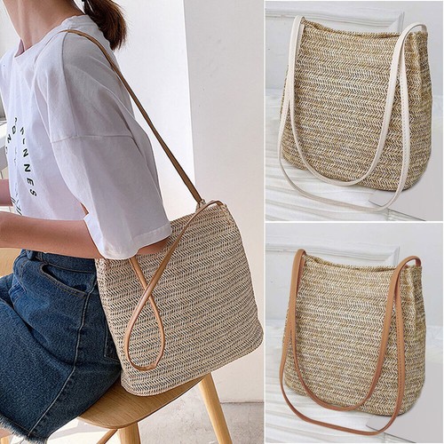Lady summer straw bags - summer, rattan