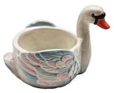 Cath Kidston Swan Planter Ceramic Plant Pot 2018 White Bird Rare Display Shelf