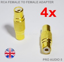 4x Gold Plated RCA Phono