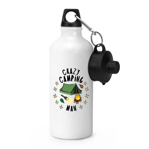 Crazy camping man stars - camping, sports