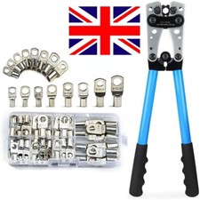 70PCS Copper Lugs Ring Terminals Car Bare Battery Welding Crimp Wire Connectors