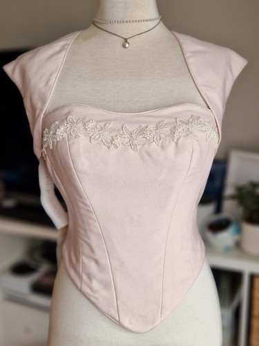 Beaded blush pink bridal - beaded,