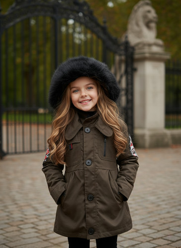 Girls fur hooded - girls,