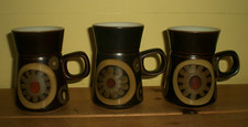 3 DENBY ARABESQUE  COFFEE CUPS  NO SAUCERS