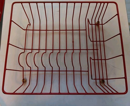 Vintage red rubber coated wire - red,