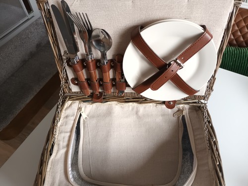 Wicker hamper insulated picnic - insulated,