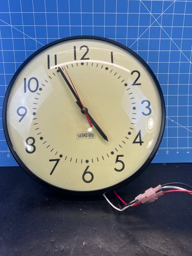 Vtg standard clock school wall - clock,