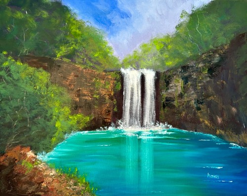Big waterfall falling - big, the
