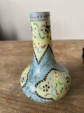Harrach Moroccan Ware Victorian Glass Vase Decorative Enamel 10cm Thomas  Webb
