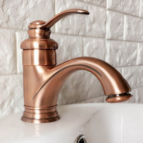 Antique red copper bathroom - red,