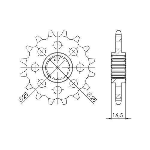 Sgr pinion p525 d17 - sgr, ktm