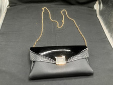 Dune Clutch Bag: Black with