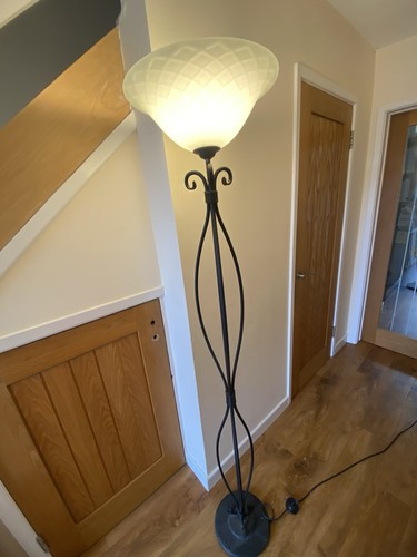 Black uplighter floor - black,