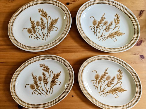 Four vintage retro oval dinner - four,