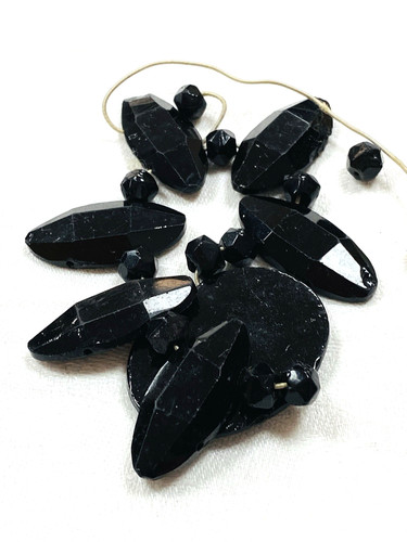 Victorian french jet glass - victorian,