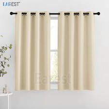 2PCS Blackout Curtains Eyelet Ring Top Thick Thermal Ready Made Pair Luxury Grey