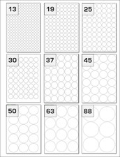 Premium Round Labels | Circle Labels Stickers A4Sheet | Laser & Inkjet Printers 