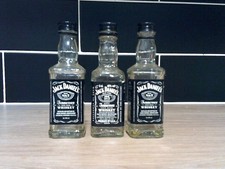 JACK DANIELS BOTTLE ~ EMPTY ~ 5cl OLD + NEW SHAPE GLASS ~ HAVE LOTS MORE BOTTLES