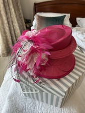 Fushia Pink Hat With While &