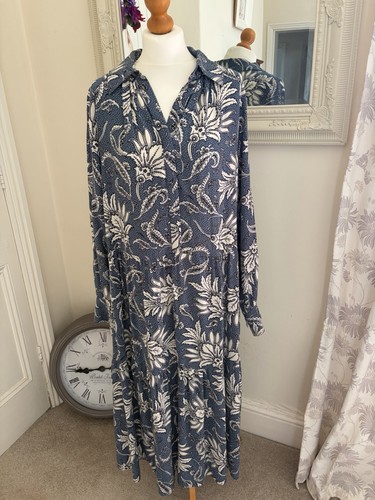 Blue floral patterned - h&m,