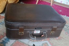 Vintage Fleetline Small Hard Brown Suitcase -  One Key,BEA Under Seat Approved 