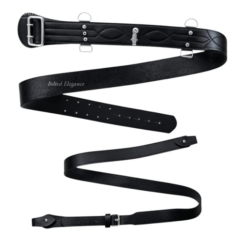 Sam browne belt black genuine - sam,