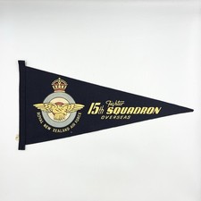 Genuine WW2 RNZAF 15th Overseas Fighting Squadron Flag Pennant 47cm