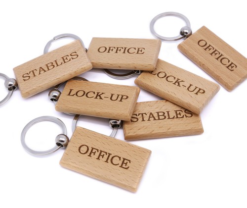 Personalised wooden key ring - wooden,