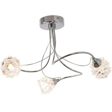 PAGAZZI OLLIE 3 LIGHT SEMI FLUSH CEILING LIGHT-RRP £49.99