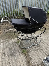 Vintage Coach Built pram OSNATH  c 1950s black
