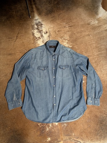 Brioni denim shirt - brioni,