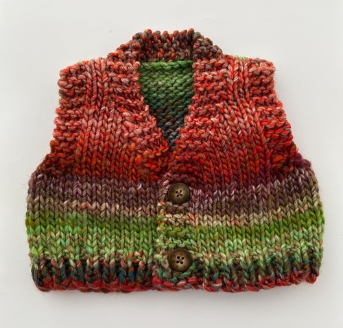 Knitted teddy waistcoat - knitted,